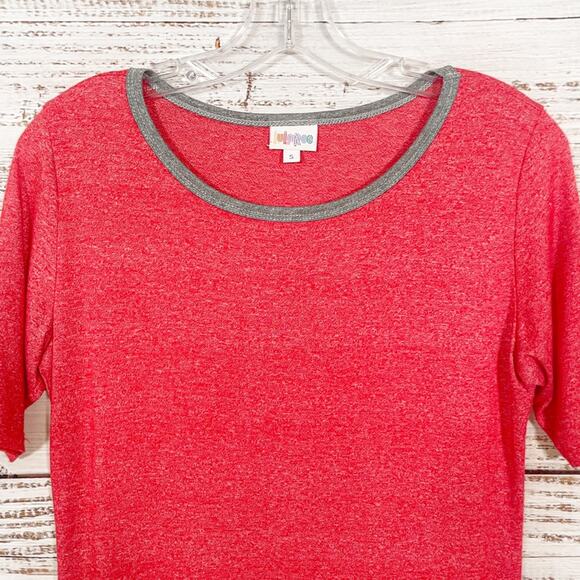 LulaRoe Julia Red and Gray Bodycon Dress, EUC, Size Small, MSRP $50 - Picture 2 of 7